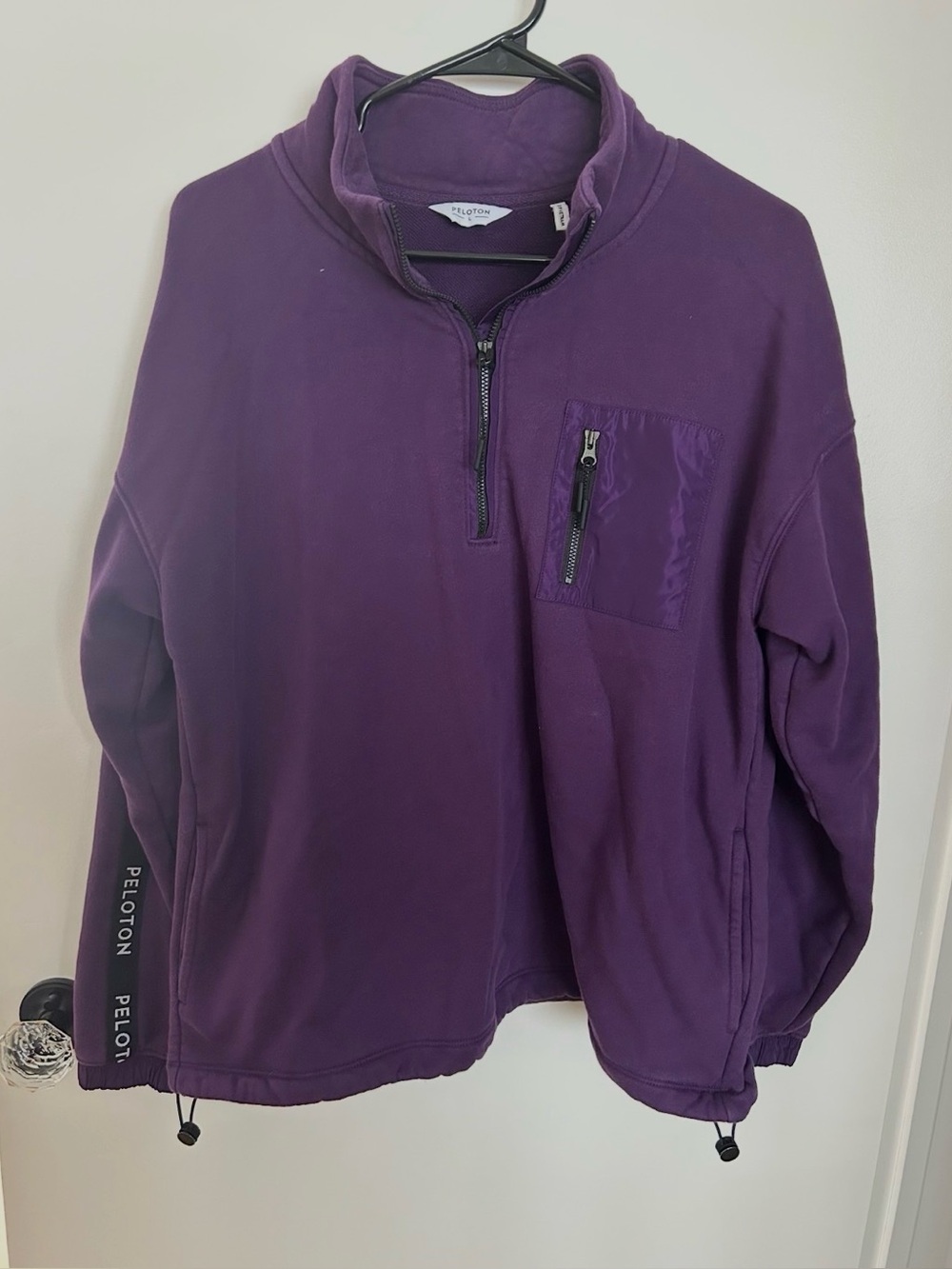 Peloton Purple Quarter-Zip Pullover size L